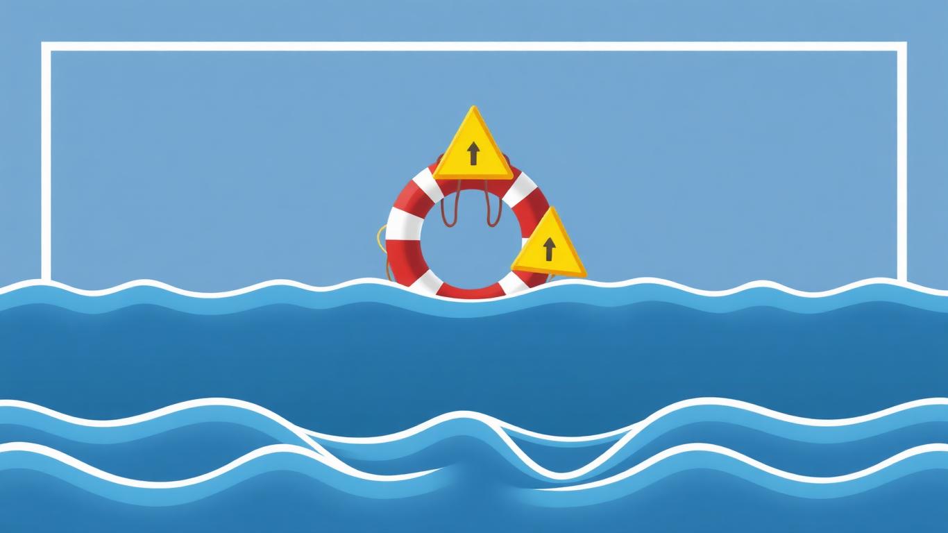 Forex chart waves with safety symbols