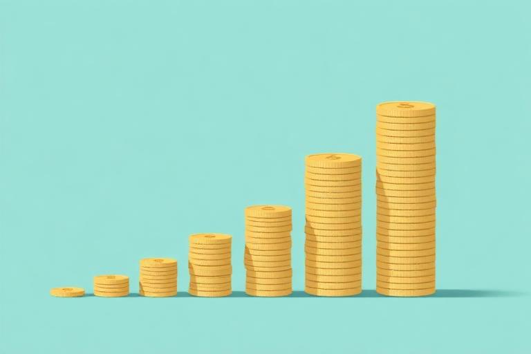 Stacked coins representing compounded trading profits